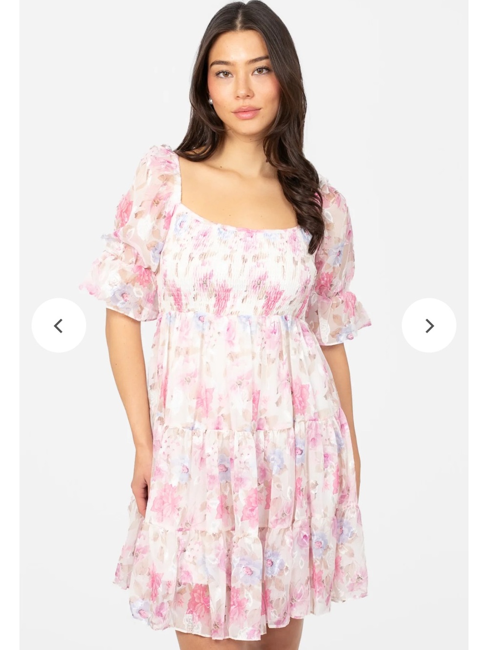 Honey Gia Floral Mini Dress Size Medium NWT